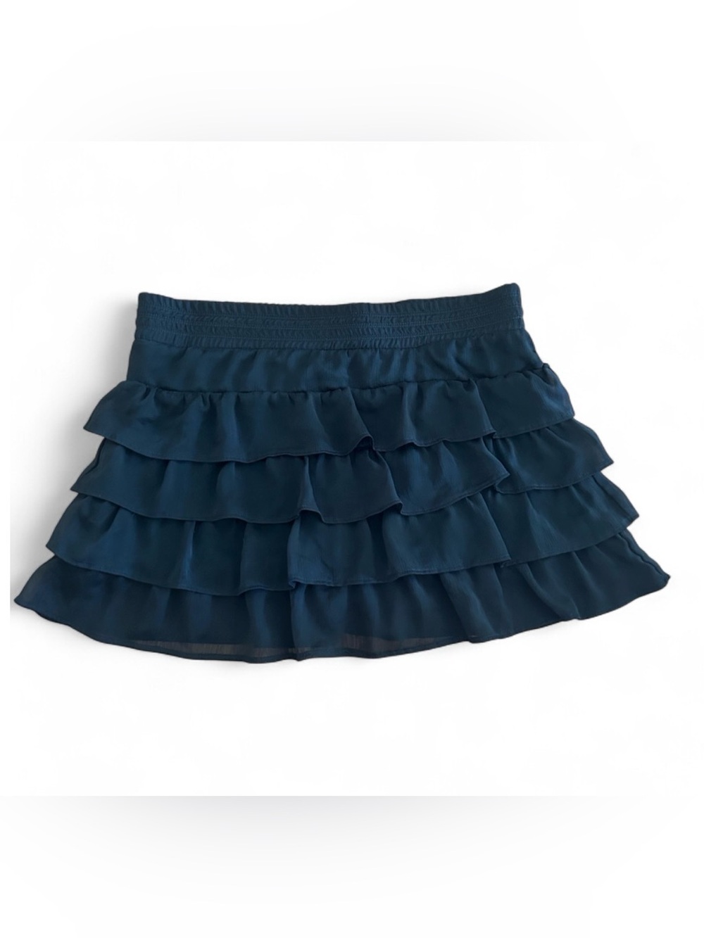 Womens Black Ruffle Skirt